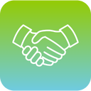 handshake icon representing outsourced HR services