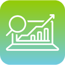 HR assessments icon showing performance metrics